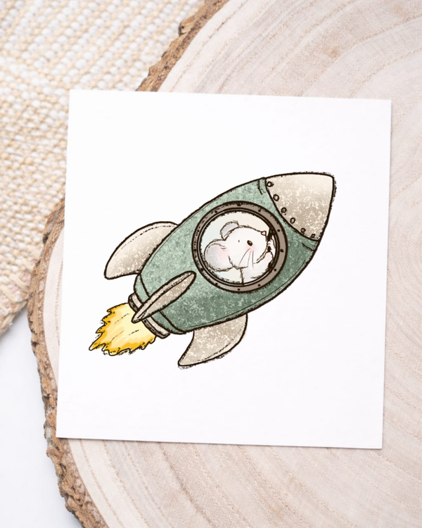 Maus in Rakete
