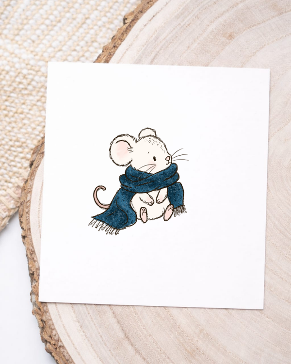 Maus mit Schal