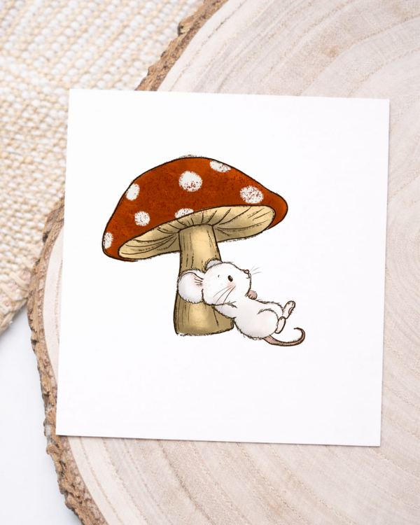 Maus und Fliegenpilz