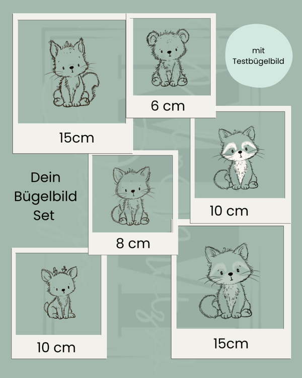 Bügelbilder Set Waldtiere