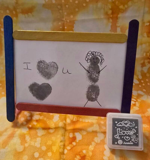 Fingerprint picture in a frame
