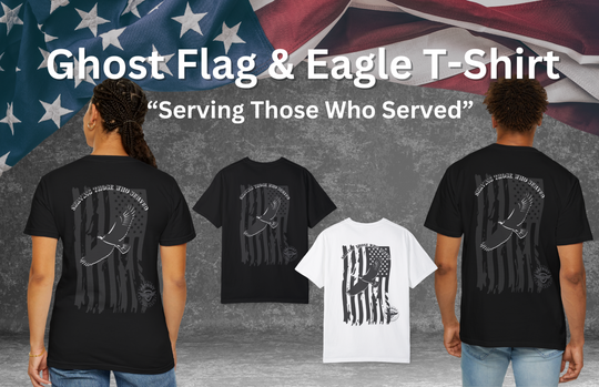 Ghost Flag and Eagle Serving Those Who Served T-Shirts