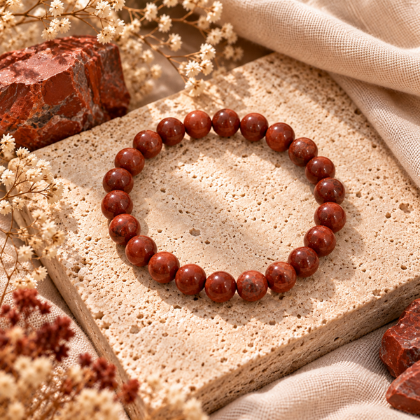 Bracelet VITALITÉ - Jaspe Rouge