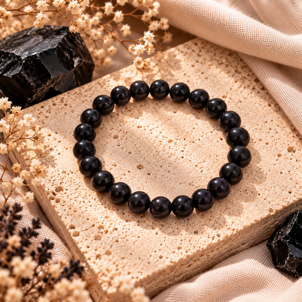 Bracelet ANCRAGE - Obsidienne Noire