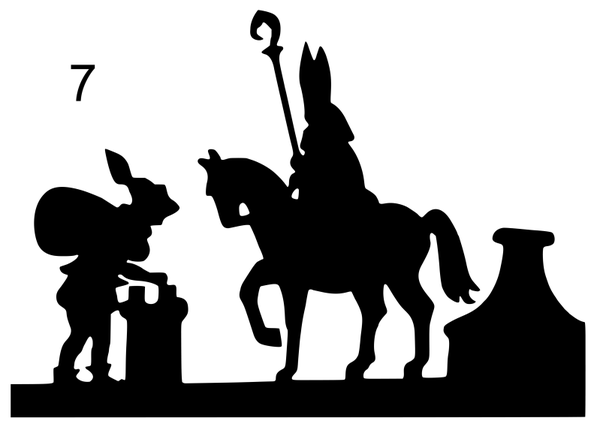 Sint en Piet op het dak