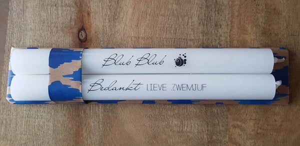 Kaarsen set ZwemJuf/meester