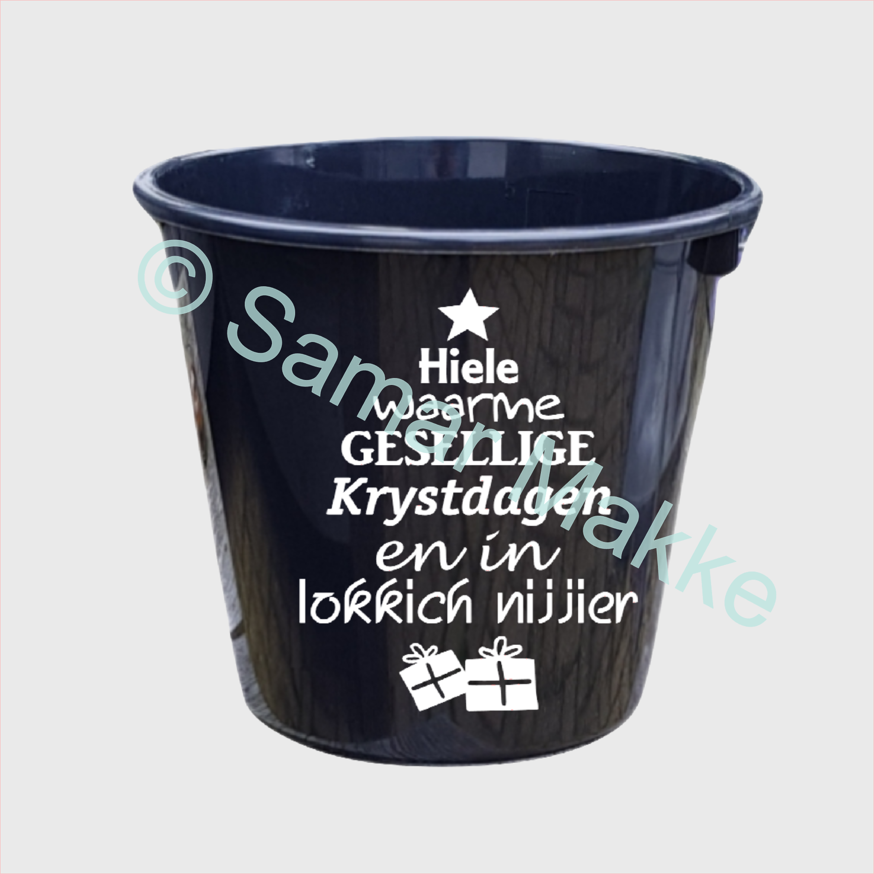 Cadeau emmer: Hiele waarme Kryst