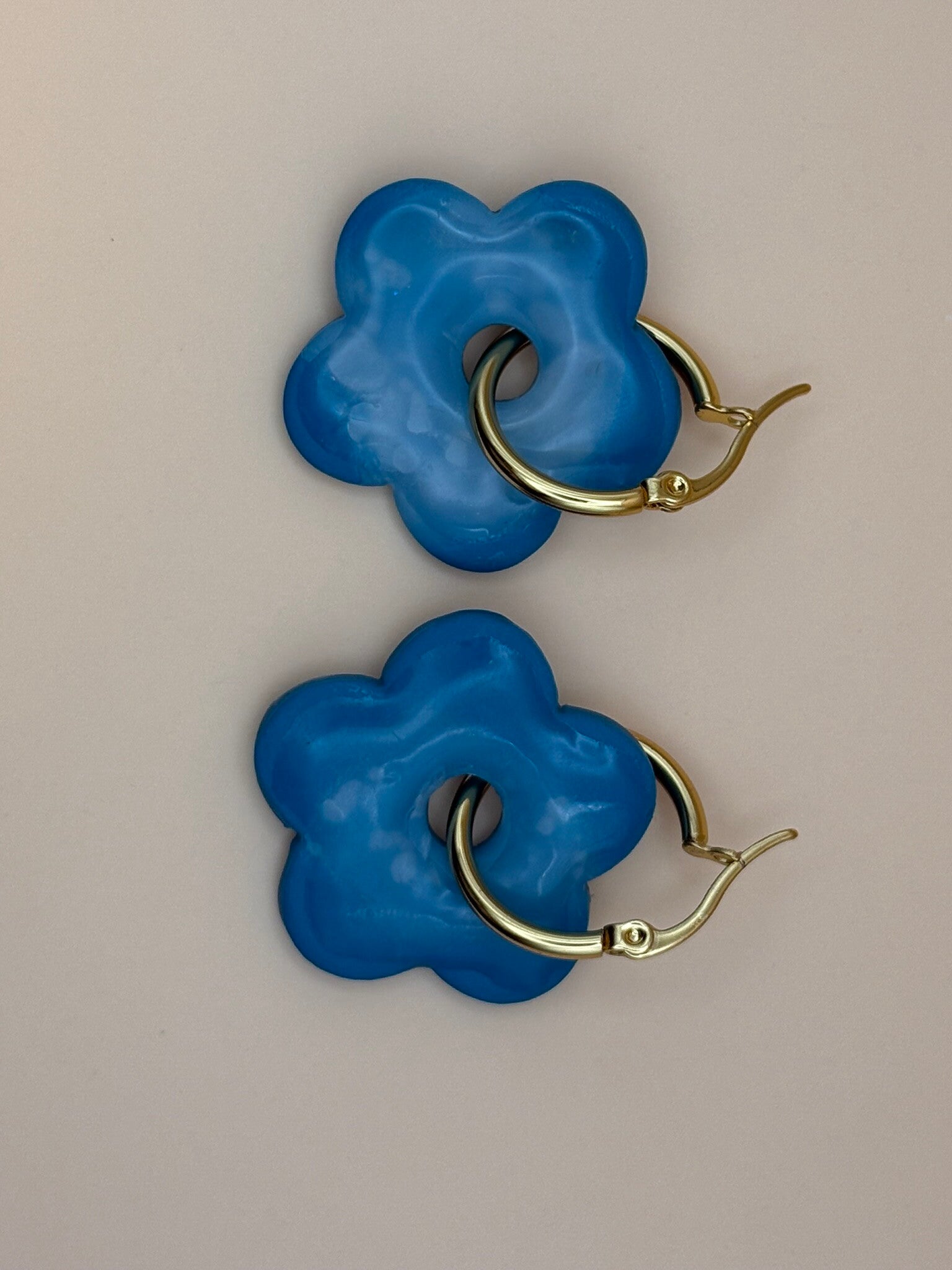 Pampilles Fleur Bleue - finition résine