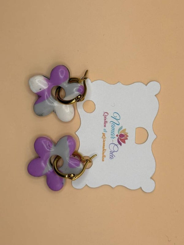 Pampilles "Nuage Lavande" – Trio Lilas, Gris & Blanc