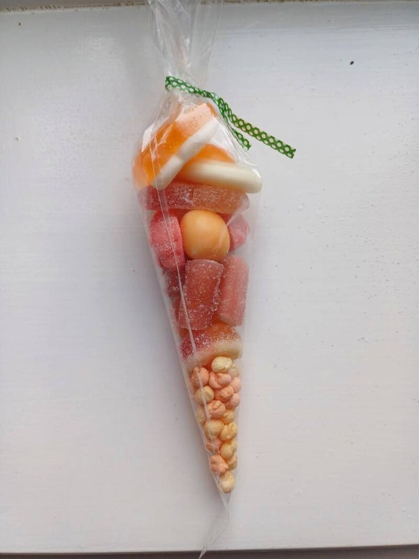 Orange sweet cones