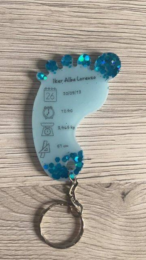 Porte clé pied de bébé