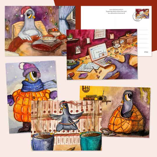 Polly de duif viert Kerst set