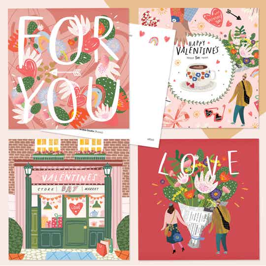 Liefde en Valentijnsdag set