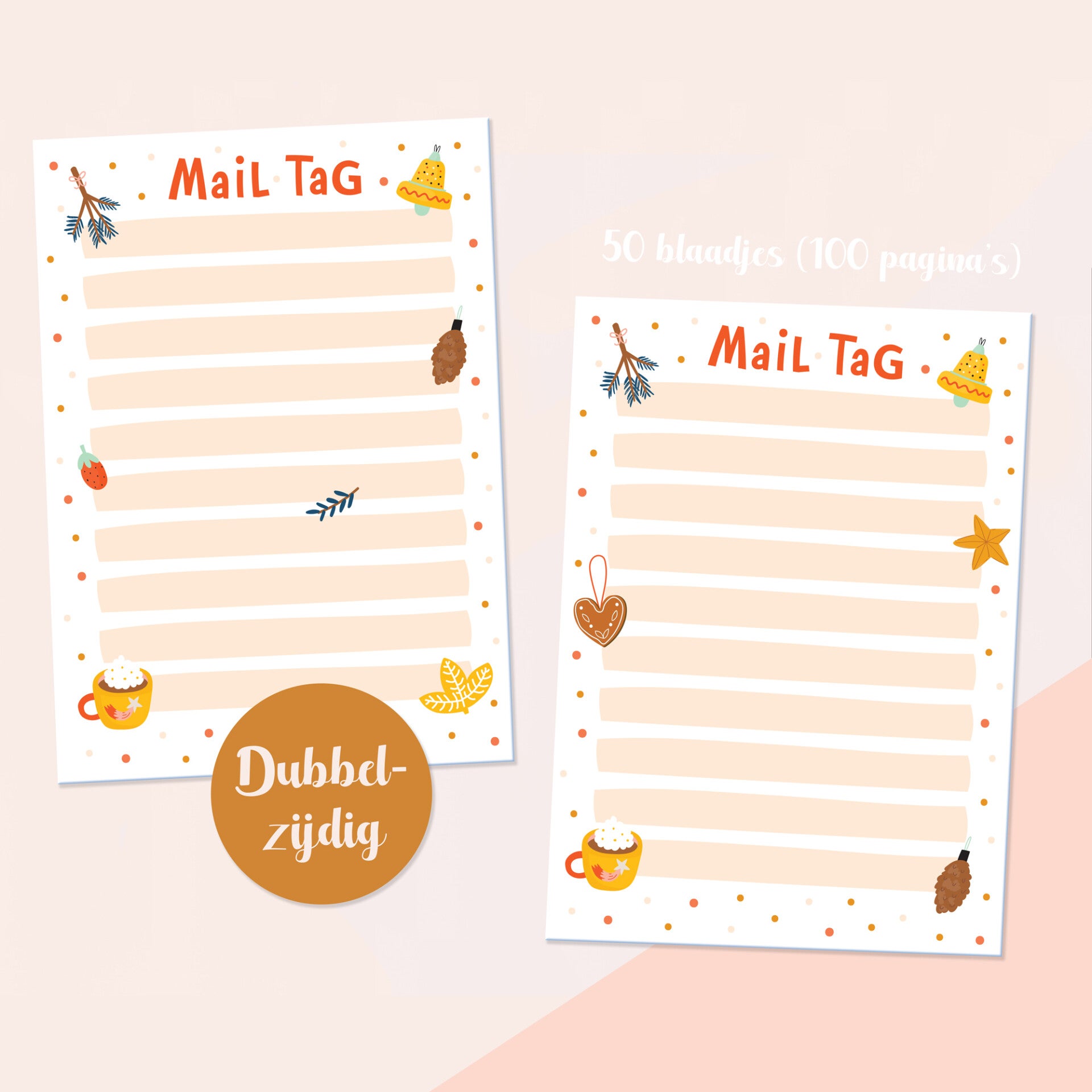 Merry & Bright Mail Tag (50 vel)