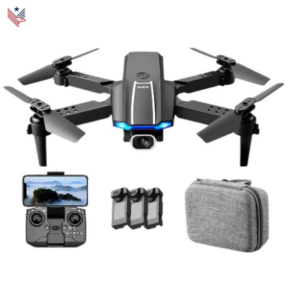 RC Drone met 4K Camera - Quadcopter met Traject Vlucht, Gebarenbediening & Opbergtas – 3 Batterijen Inbegrepen