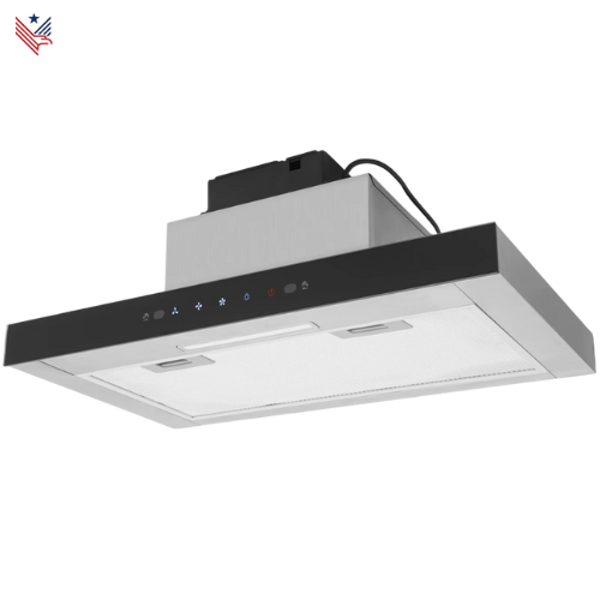 120W Keuken Afzuigkap Onderbouw/Wandmontage – Roestvrij Staal, Stil, Krachtige Zuigkracht 350 CFM, LED Verlichting & Touch Control