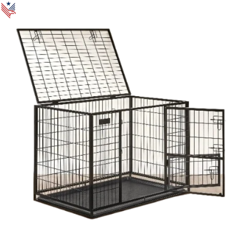 Grote Hondenkooi met Dubbele Deur - Bench