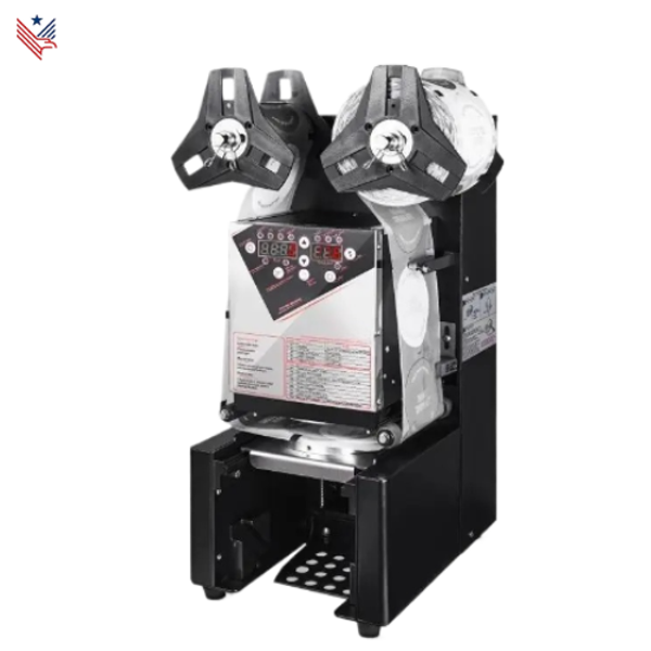 Volautomatische Bekersluitmachine voor 90/95 mm Thee & Koffiebekers – 500-650 Bekers per Uur – Sealer voor PP, PE & Papieren Bekers