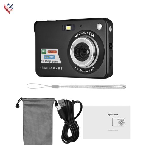 Digitale Camera 18MP met 8x Zoom en 720P Video | 2.7" Scherm & Anti-Shake