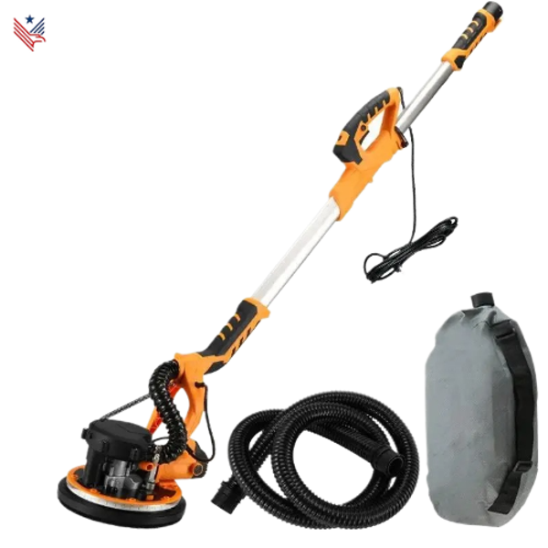 Elektrische Gipsplaten Schuurmachine 225mm – 1390W | Stofvrij, LED Verlichting & Telescopische Steel