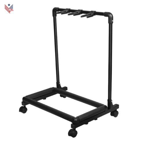 Flanger Gitaarwielrek – Multi Head Stand voor Elektrische en Akoestische Gitaren | Stevig, Duurzaam & Ruimtebesparend Gitaarrek voor Meerdere Gitaren