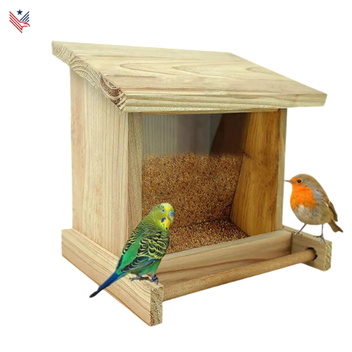 Vogelhuisje - Vogelvoederbak - Hangende Houten Vogelvoederbak