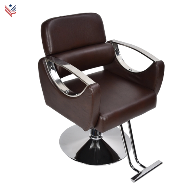 In Hoogte Verstelbare Retro Kappersstoel | Salonstoel 360° Draaibaar