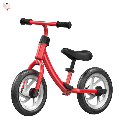 Loopfiets Kinderen 12 inch – Verstelbaar Zadel, EVA-banden, Lichtgewicht Fiets 2-6 jaar