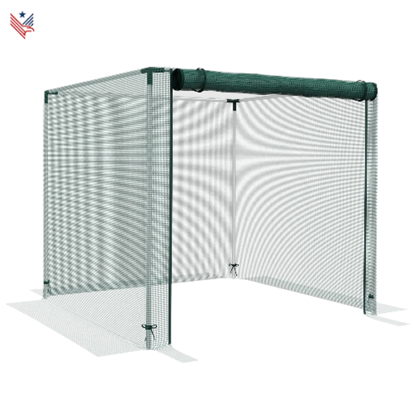 Kweek- en Verbouwkooi met Stalen Beugels en Ritsdeur (120 x 120 x 110 cm)