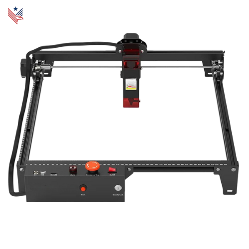 Laser Graveermachine – 5W – Hoge Precisie (0,01 mm) + Veiligheidsfuncties (Vlamsensor & Noodstop) + Groot Graveeroppervlak (410 × 400 mm)