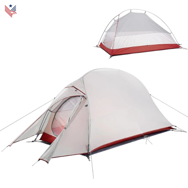 Ultralichte Waterdichte 1-Persoons Kampeertent (1,2kg) – Opvouwbare Backpacking Tent voor Reizen, Hiking & Strand