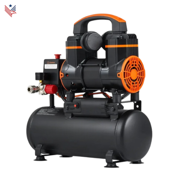 Luchtcompressor – 9L / 35L (Stil & Olievrij) - Draagbare Fluistercompressor voor Thuis & Werkplaats
