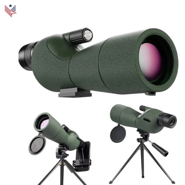 Spotting Scope Telescoop (25–75x60) – Waterdicht Monoculair met Zoom, Statief & Smartphonehouder – Vogelspotten & Doelobservatie