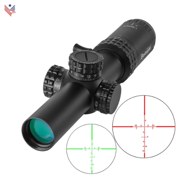 Tactische Scope (1-5x24) - Verlicht Rood/Groen Richtkruis – Waterdicht, Schokbestendig & Geschikt voor Jacht en Airsoft