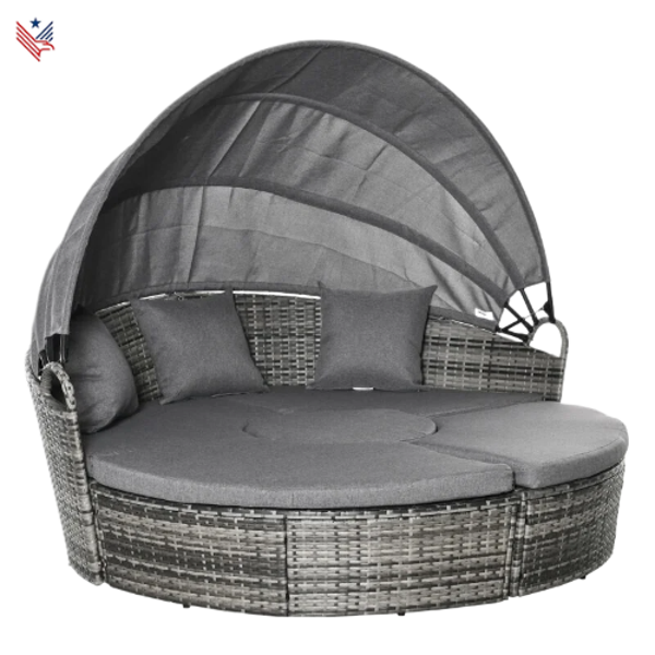 Terras Sofa Fauteuil, Met Luifel - Lounge set