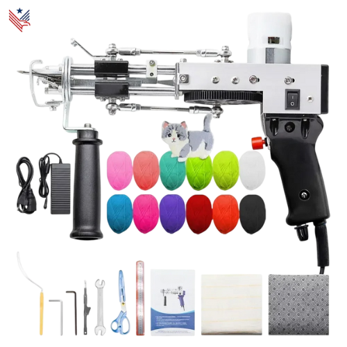 2-in-1 Elektrisch Tuftpistool Machine – Tapijt Tuften Gereedschap voor DIY Projecten