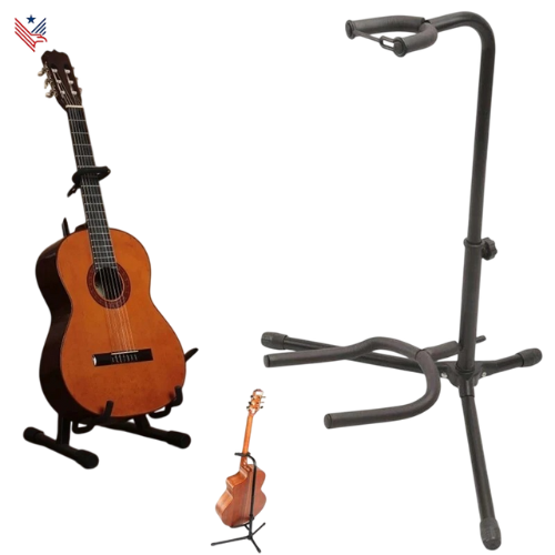 Gitaarstandaard Verticaal - Opvouwbaar en verstelbaar, voor Akoestische, Elektrische Gitaren, Bas, Ukelele en Meer