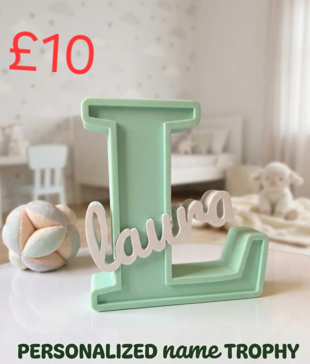 Personalised name trophy