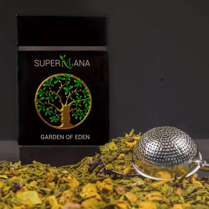 Garden of Eden (biologische thee) - Groene Thee met o.a. Appel, Geroosterde kokos, Matcha, Kaasjeskruid