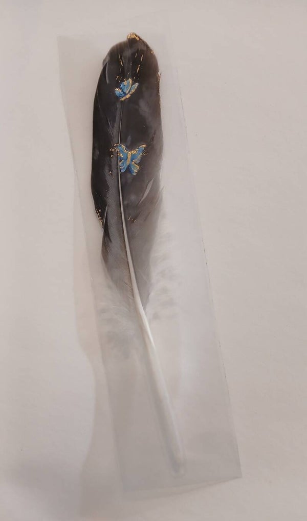 Papillon sur plume