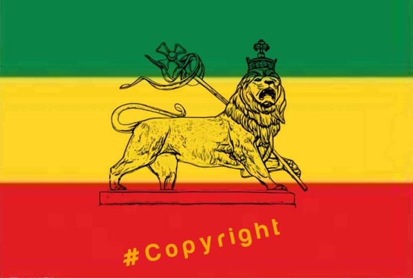 Lion of Judah vlag zwart