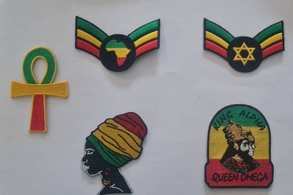 Rasta Patches (strijk / iron on) 5 varianten