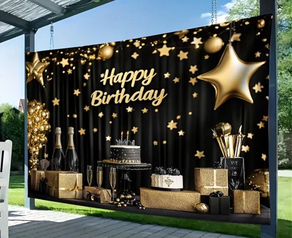 Men’s Black & Gold Birthday Theme