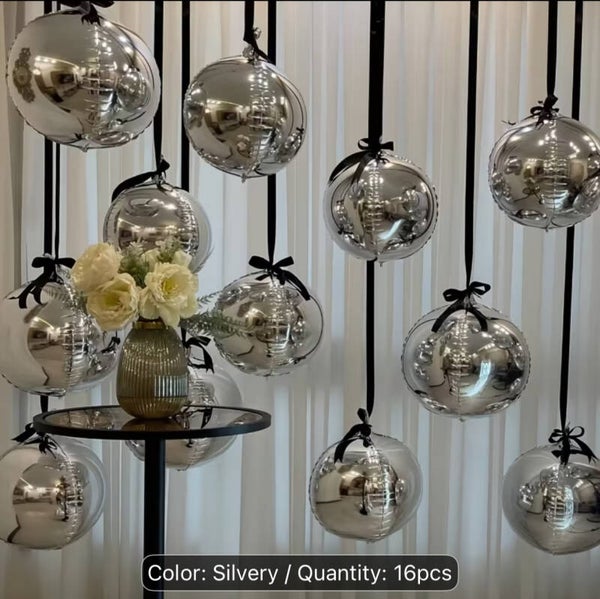 Silver ballon hangers