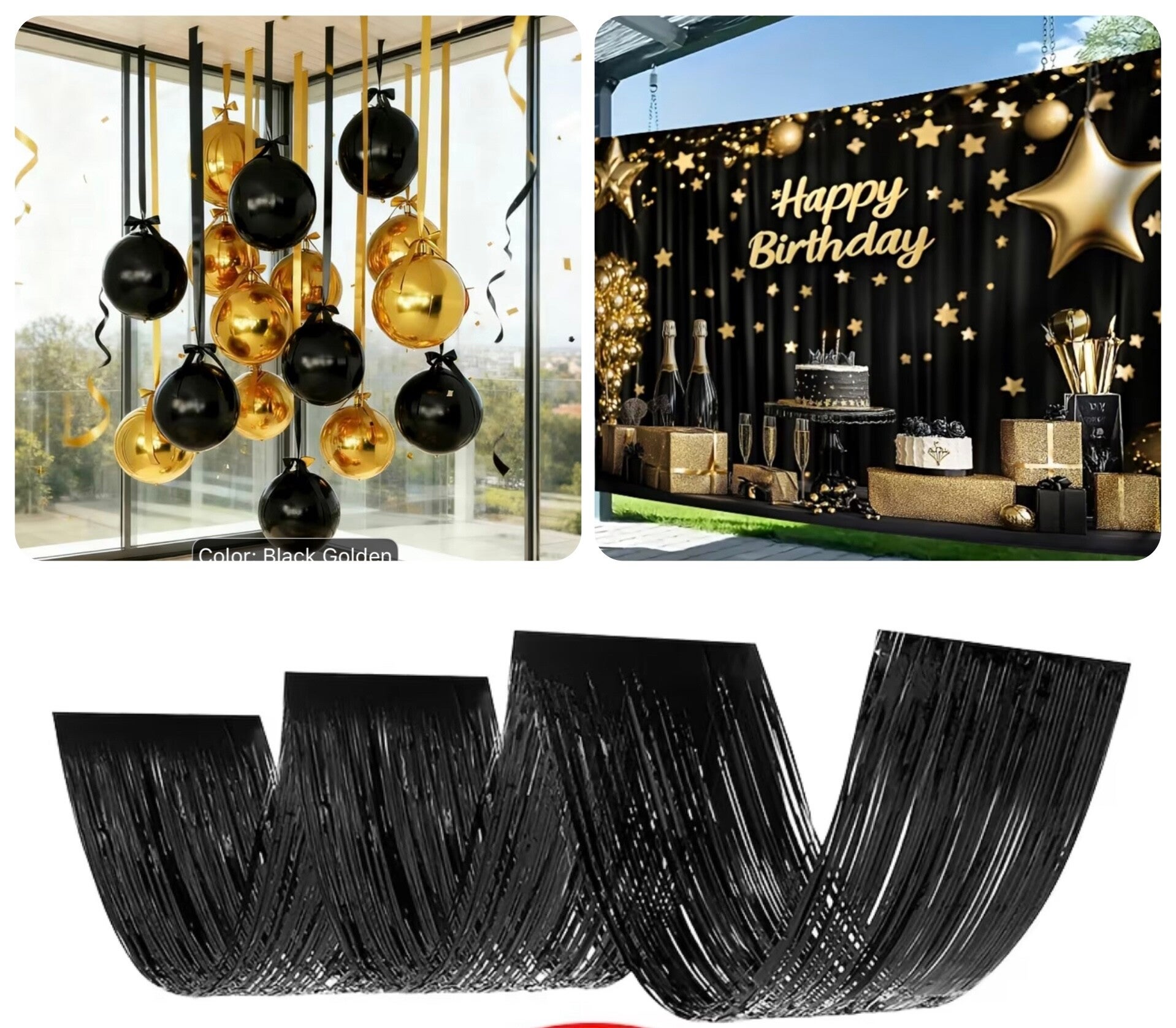 Men’s Black & Gold Birthday Theme