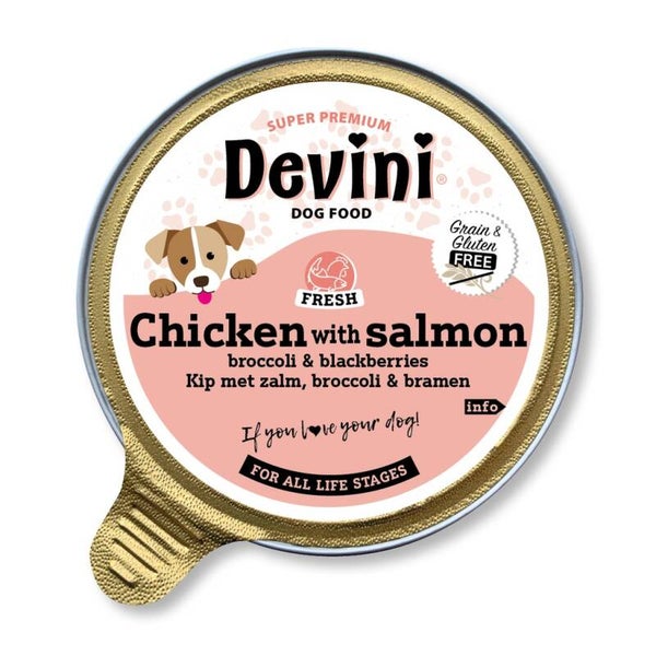 Devini Dog Chicken With Salmon 85gram