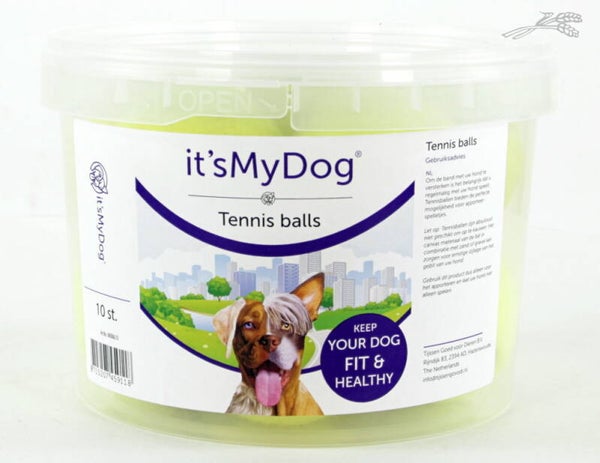 it's My Dog tennisballen in plastic bak
