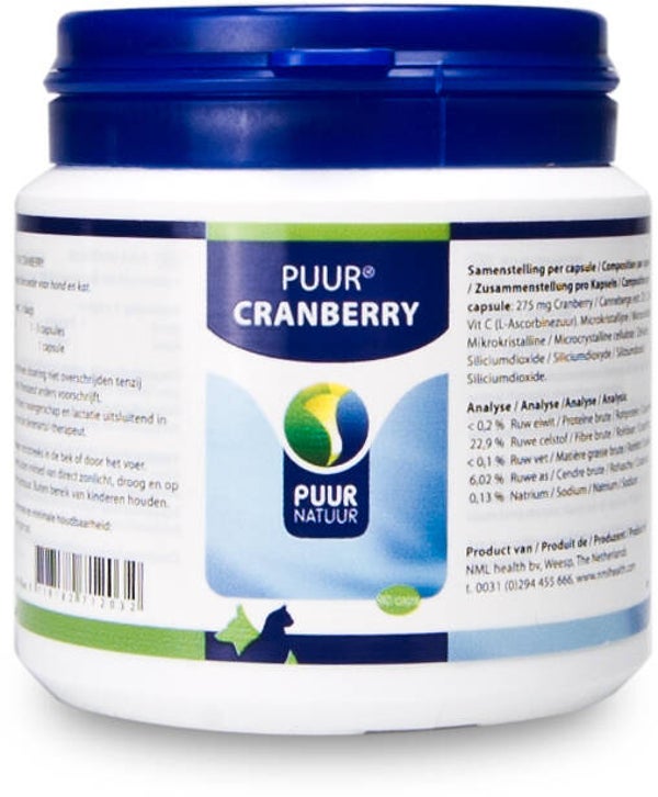 Puur Cranberry compleet hond&kat 90caps