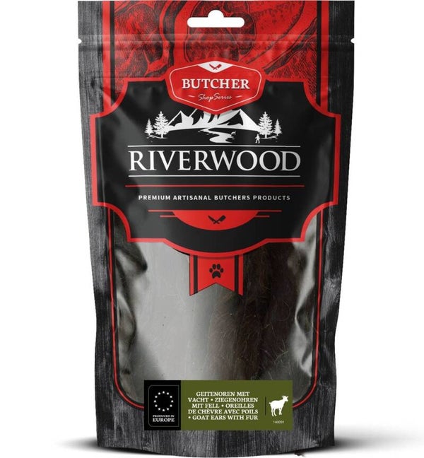 Riverwood Butcher Geitenoren met vacht 6 x 100 gram