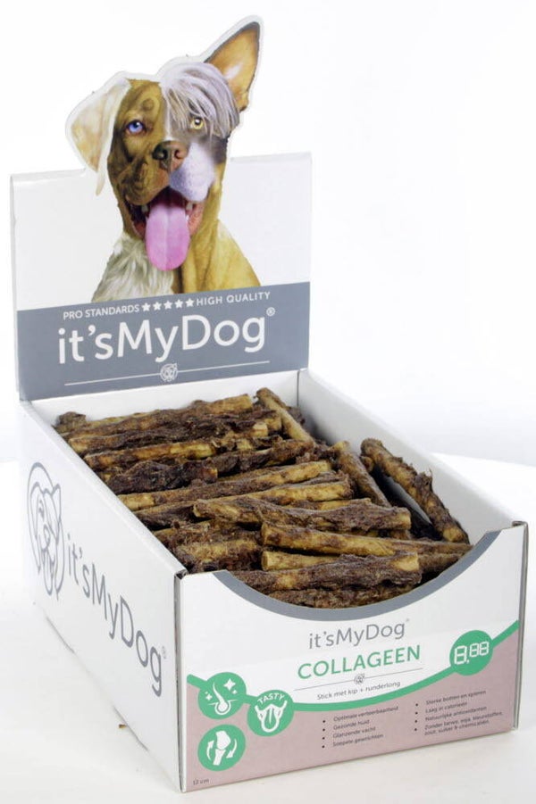 it's My Dog Collageen stick met kip + runderlong 12 cm 200Sticks
